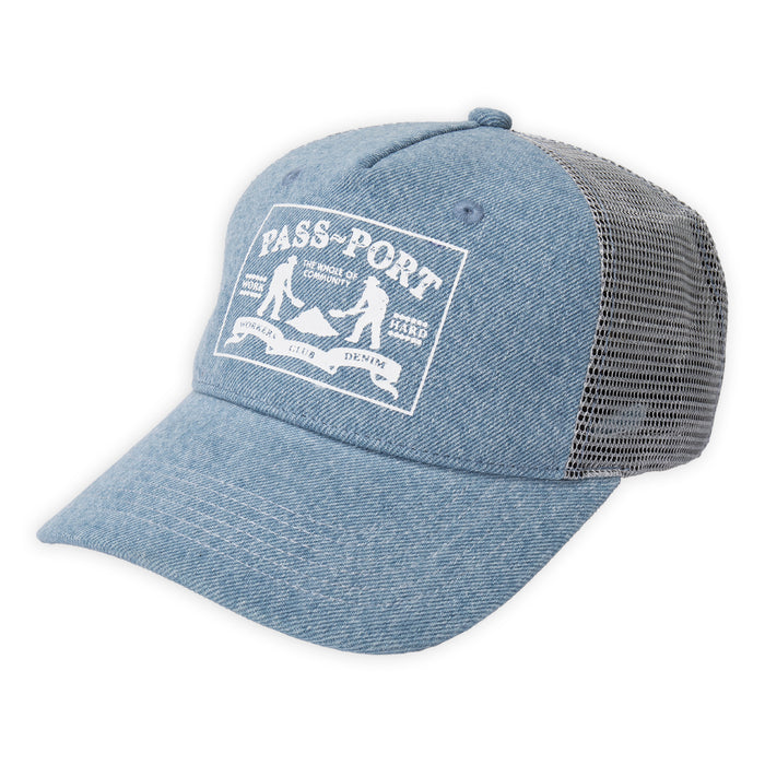 Pass~Port Workers Club Denim Packers Trucker Hat