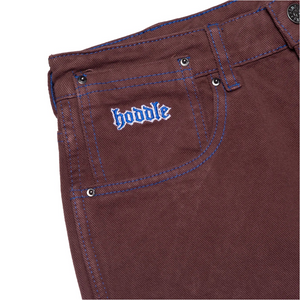 Hoddle 16oz Denim Ranger Jean (Brown, Blue Stitching)