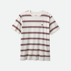 Brixton Hilt Shield Knit Shirt - Off White/Mahogany