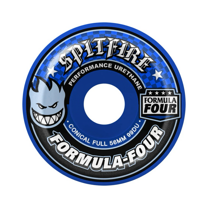 Spitfire Formula Four Conical Full Skateboard Wheels 99A (Blue)