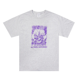 Alltimers - Face T-shirt (Heather Grey) Medium