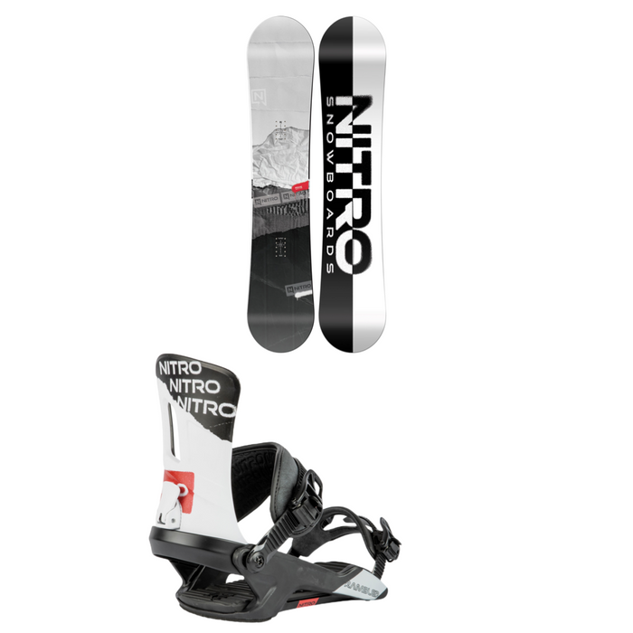 Nitro Prime Raw Snowboard + Rambler Bindings 2024 Crossroads