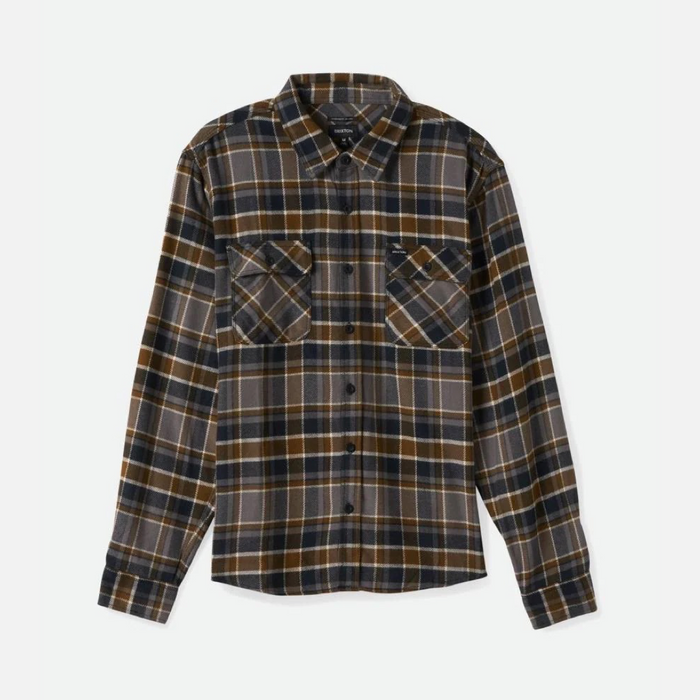 Brixton Bowery LS Flannel (Desert Palm/Biege)