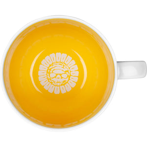 Bones Pushing Up Daisies 220z Mug (White, Gold)