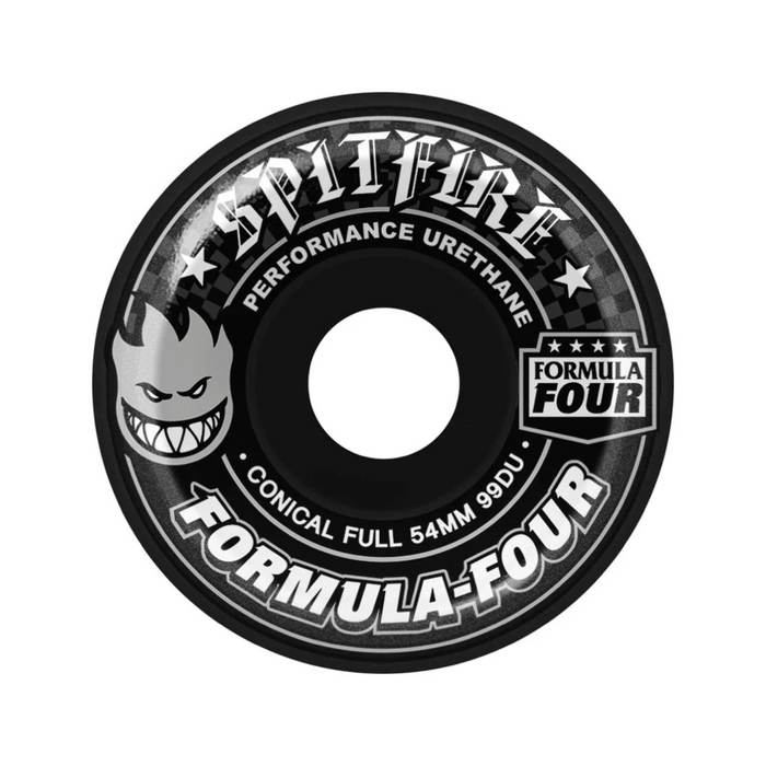 Spitfire Formula Four Conical Full Skateboard Wheels 99a (Black)