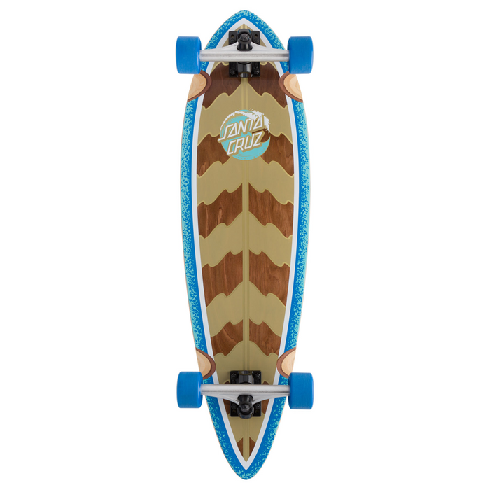 Santa Cruz Stipple Wave Dot Pintail Cruizer Longboard - 9.20 x 33in