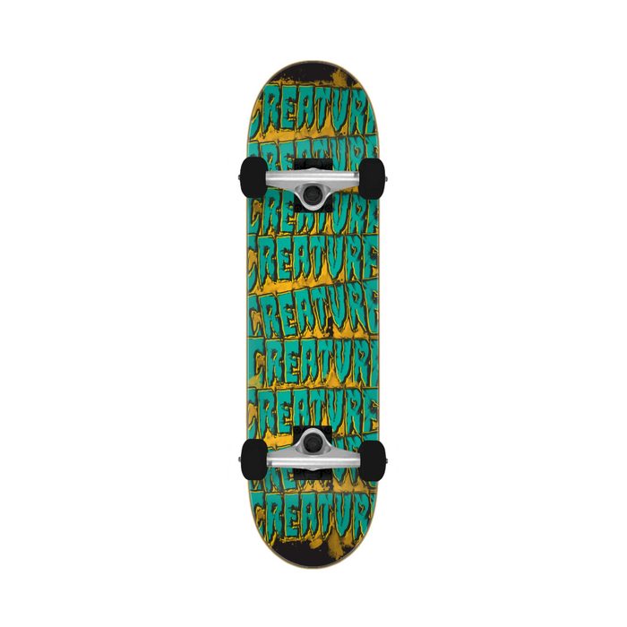 Creature Logo Spill Mini Skateboard Complete - 7.75