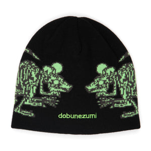Corduroy Dobunezumi Skully Beanie - Black