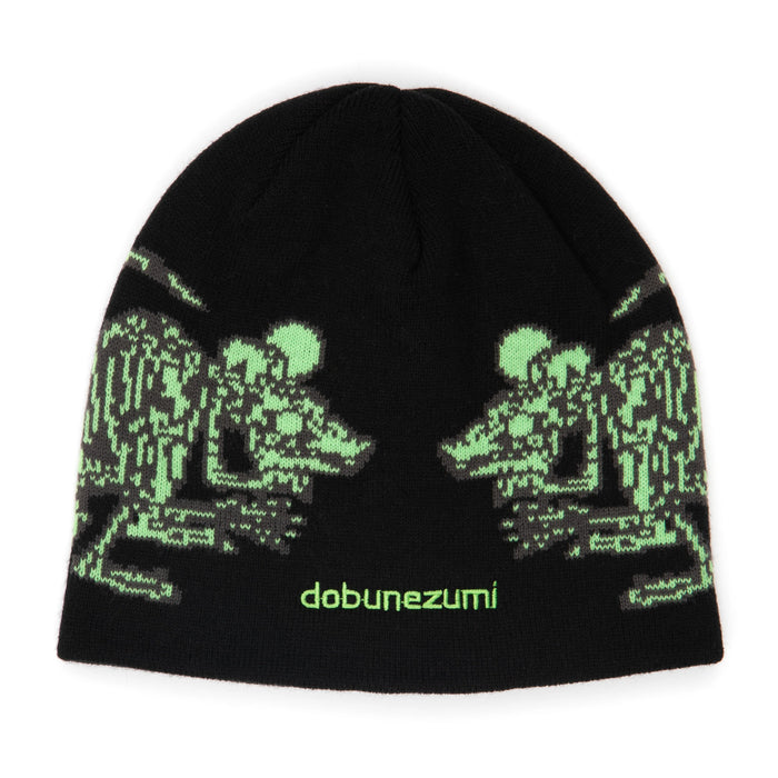 Corduroy Dobunezumi Skully Beanie - Black