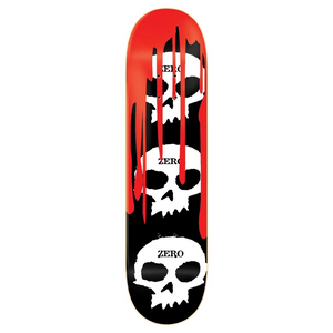 Zero Logo Three Skull Blood Deck - 8.5