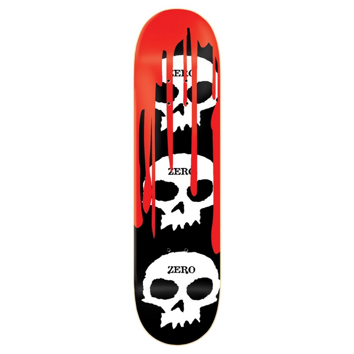 Zero Logo Three Skull Blood Deck - 8.5