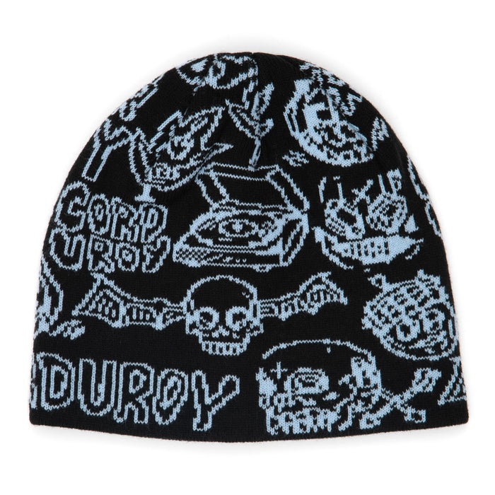Corduroy FOS Skully Beanie - Blue