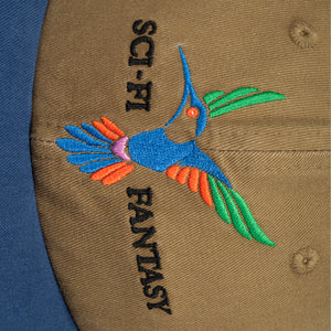 Sci-Fi Fantasy Humming Bird Hat (Olive/Navy)
