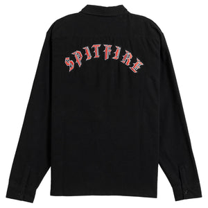 Spitfire Old E Embroidred Flannel (Black) Medium