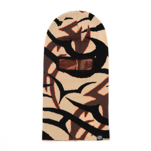 Corduroy Tribal Camo Ski Mask - Khaki