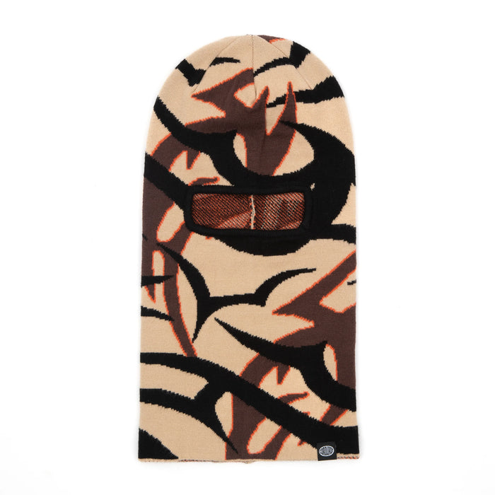 Corduroy Tribal Camo Ski Mask - Khaki