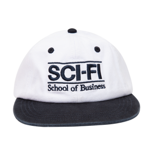 Sci-Fi Fantasy School of Business Hat (White/Navy)