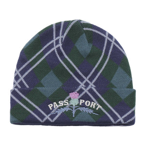 Pass~Port Thistle Beanie - Green Tartan