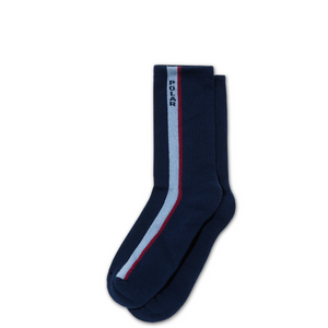 Polar Side Stripe Business Socks - Navy