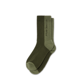 Polar 50/50 Rib Socks - Uniform Green