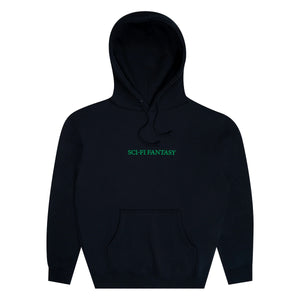 Sci-Fi Fantasy Logo Fleece Hood - Indigo