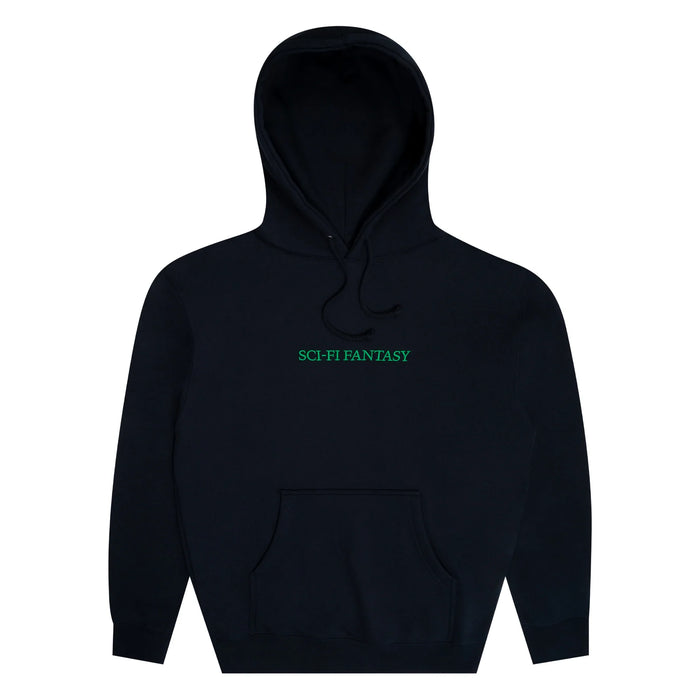 Sci-Fi Fantasy Logo Fleece Hood - Indigo