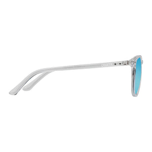 Cassette Standard Sunglasses (Clear, Sky Blue Mirror Lens)