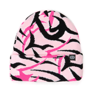 Corduroy Tribal Camo Beanie - Pink