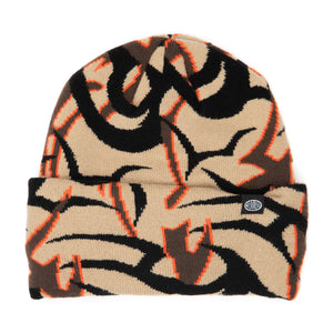 Corduroy Tribal Camo Beanie - Khaki