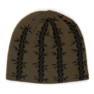 Corduroy Tribalwire Reversible Skully Beanie - Black/Green