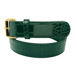 Loosey Croc Skin Belt - Green