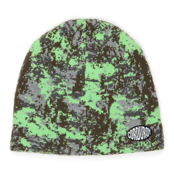 Corduroy Wasteland Skully Beanie - Green