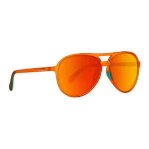 Cassette Apollo Sunglasses (Matte Orange Heat, Polarized Orange Fire Lens)