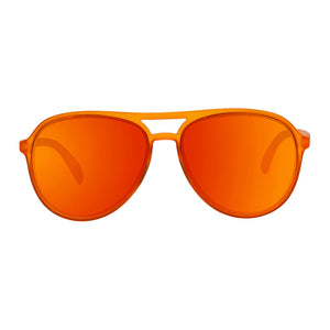 Cassette Apollo Sunglasses (Matte Orange Heat, Polarized Orange Fire Lens)