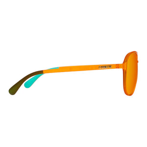 Cassette Apollo Sunglasses (Matte Orange Heat, Polarized Orange Fire Lens)