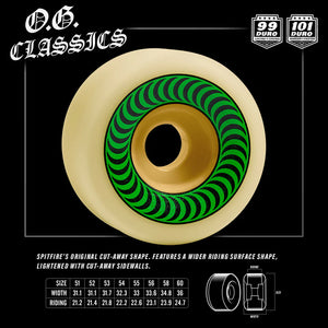 Spitfire OG Classic Formula Four Wheels 99a 53 mm