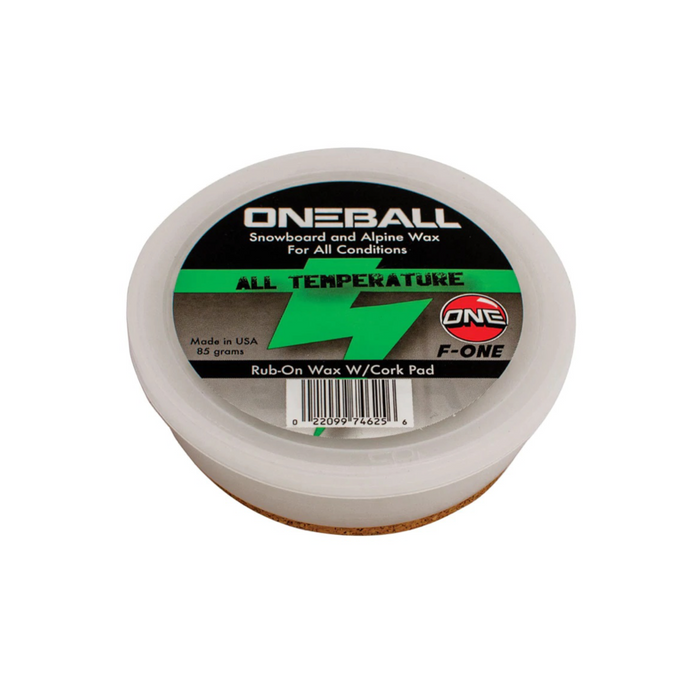Oneball - F1 Rub-On Snowboard Wax w/Cork Applicator